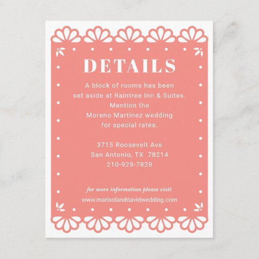 Papel Picado Stijl Details Behuizing Kaart (Voorkant)