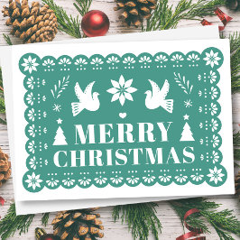 Papel Picado stijl Mexicaanse kerst Kaart