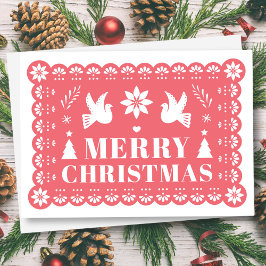 Papel Picado stijl Mexicaanse kerst Kaart