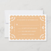 Papel Picado Stijl Mexicaanse RSVP-kaart RSVP Kaartje (Voorkant)