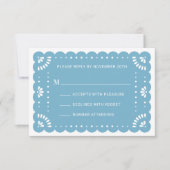 Papel Picado Stijl Mexicaanse RSVP-kaart RSVP Kaartje (Voorkant)