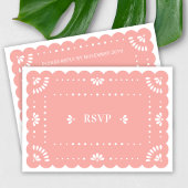 Papel Picado Stijl Mexicaanse RSVP-kaart RSVP Kaartje