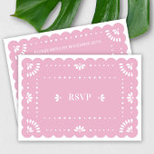 Papel Picado Stijl Mexicaanse RSVP-kaart RSVP Kaartje