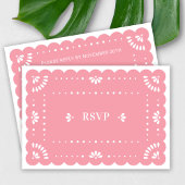 Papel Picado Stijl Mexicaanse RSVP-kaart RSVP Kaartje