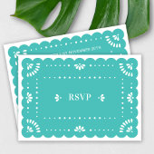 Papel Picado Stijl Mexicaanse RSVP-kaart RSVP Kaartje