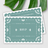 Papel Picado Stijl Mexicaanse RSVP-kaart RSVP Kaartje
