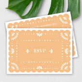 Papel Picado Stijl Mexicaanse RSVP-kaart RSVP Kaartje