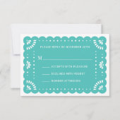 Papel Picado Stijl Mexicaanse RSVP-kaart RSVP Kaartje (Voorkant)