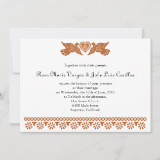 Papel Picado stijl Tortelduifjes Kaart