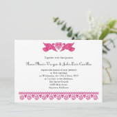 Papel Picado stijl Tortelduifjes Kaart (Staand voorkant)