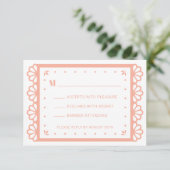 Papel Picado Style RSVP-kaart RSVP Kaartje (Staand voorkant)