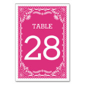 Papel Picado-tabelnummer | Bewerkbare kleur Kaart (Achterkant)