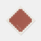 Papel Picado Terracotta Mexicaanse bruiloft Servet (Hoek)