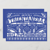 Papel Picado Trientanera Uitnodiging (Voorkant / Achterkant)