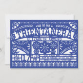 Papel Picado Trientanera Uitnodiging (Voorkant)