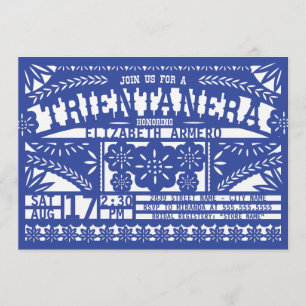 Papel Picado Trientanera Uitnodiging