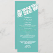 Papel Picado | Trouwreceptie Menukaart (Voorkant / Achterkant)