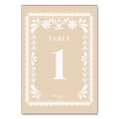 Papel Picado Trouwtafel Nummers Modern Mexicaans Kaart (Voorkant)