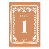 Papel Picado Trouwtafel Nummers Modern Mexicaans Kaart (Voorkant)