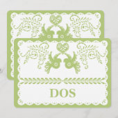 Papel Picado Twee Tafelnummer Goud Feest (Voorkant / Achterkant)
