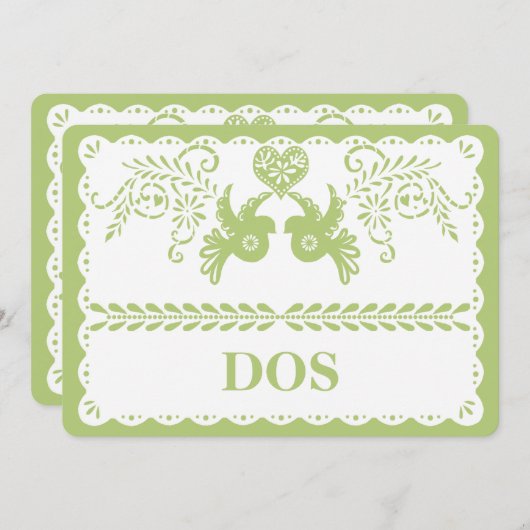 Papel Picado Twee Tafelnummer Goud Feestje (Voorkant / Achterkant)