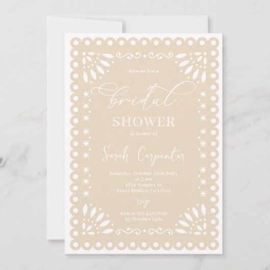 Papel Picado Vrijgezellenfeest Kaart (Voorkant)