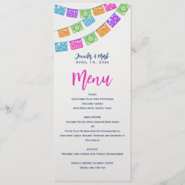 Papel Picado Weddenningkaart Menu