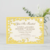 Papel Picado Wedding Invitation - Lovely Doves Kaart (Staand voorkant)