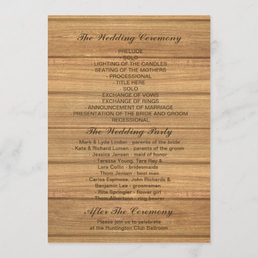 Papel Picado Wedding Invitation - Lovely Doves Programmakaart (Achterkant)