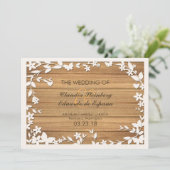 Papel Picado Wedding Invitation - Lovely Doves Programmakaart (Staand voorkant)