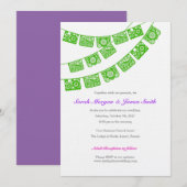 Papel Picado Wedding Party Nodig groen uit Kaart (Voorkant / Achterkant)