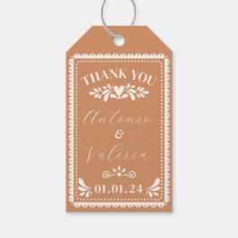 Papel Picado Wedding Thank You Party Favor Tags Cadeaulabel