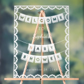 Papel Picado Welkom Baby shower Acryl Bord (Neutraal)