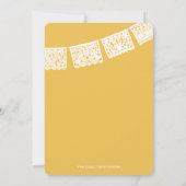 Papel Picado Yellow | Uitnodiging tot weddenschapp (Achterkant)
