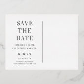 Papel Picado Zilveren Bruiloft Save The Date Kaart (Achterkant)