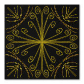 Papel Pintado Metallic flower tile abstract GOLD Behang (Voorkant)