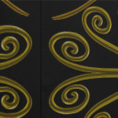 Papel Pintado Metallic flower tile abstract GOLD Behang (Zoom)