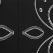 Papel Pintado Metallic flower tile abstract silver Behang (Zoom)