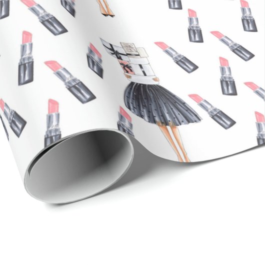 papel regalo lipstick cadeaupapier (Rol Hoek)