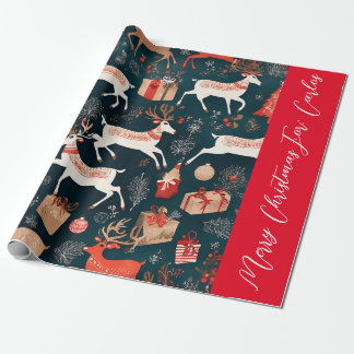 Papel regalo navideño personalizado cadeaupapier