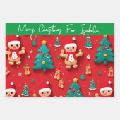 Papel regalo personalizado navideño inpakpapier vel (Voorkant 3)