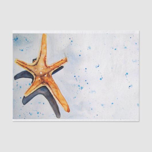 Papel seda con acuarela de estrella de mar tissuepapier (Voorkant)