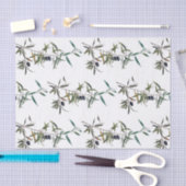 Papel seda con acuarela de rama de olivo tissuepapier (Craft)