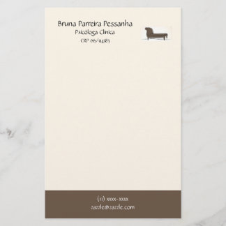 Papel timbrado Divã Psicanalista Briefpapier