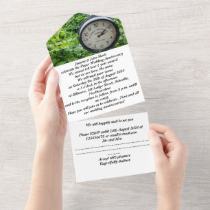 Paper 1st Wedding Anniversary Invitation Motto All In One Uitnodiging