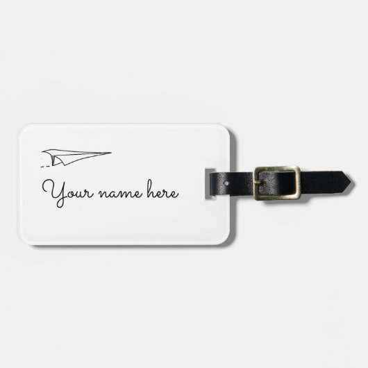 paper airplane bagagelabel (Voorkant horizontaal)