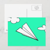 Paper Airplane in the Sky Briefkaart (Voorkant / Achterkant)