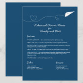 Paper Airplane Menu Kaart (Voorkant / Achterkant)