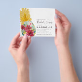 PAPER Ananas Bloemen Bruidsdiner Uitnodiging Flyer (Hand)