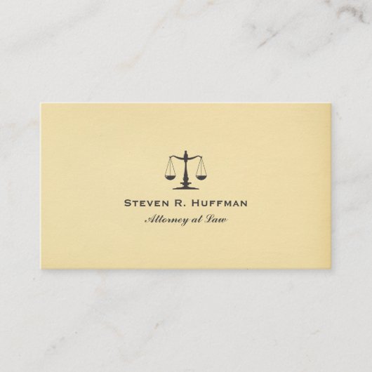  paper Attorney at law Justice Scale Visitekaartje (Voorkant)